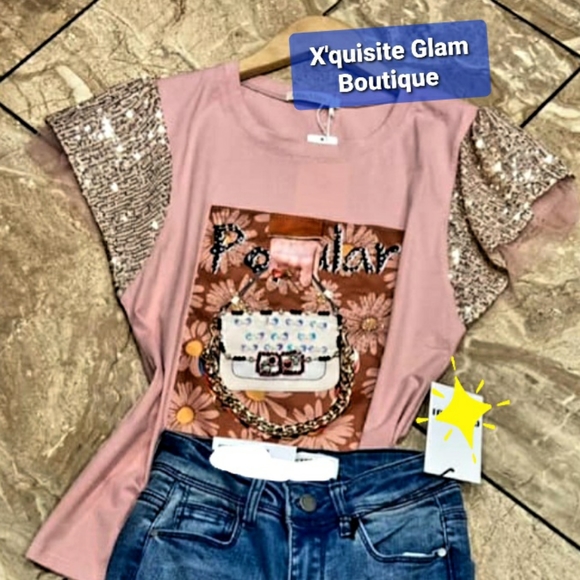 Sequin purse Detail Top - Picture 2 of 2